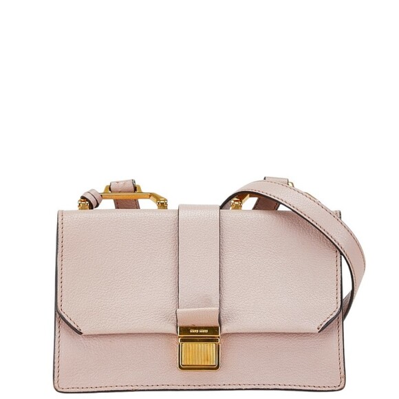 MIU MIU Pink Leather Shoulder Bag - Picture 1 of 8